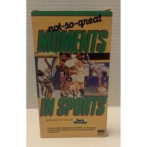 NOT SO GREAT MOMENTS IN SPORTS VHS Tape 1985 Sports Illustrated HBO Video USED